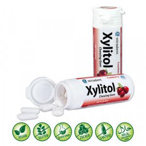 MIRADENT Xylitol Chewing Gum Cranberry